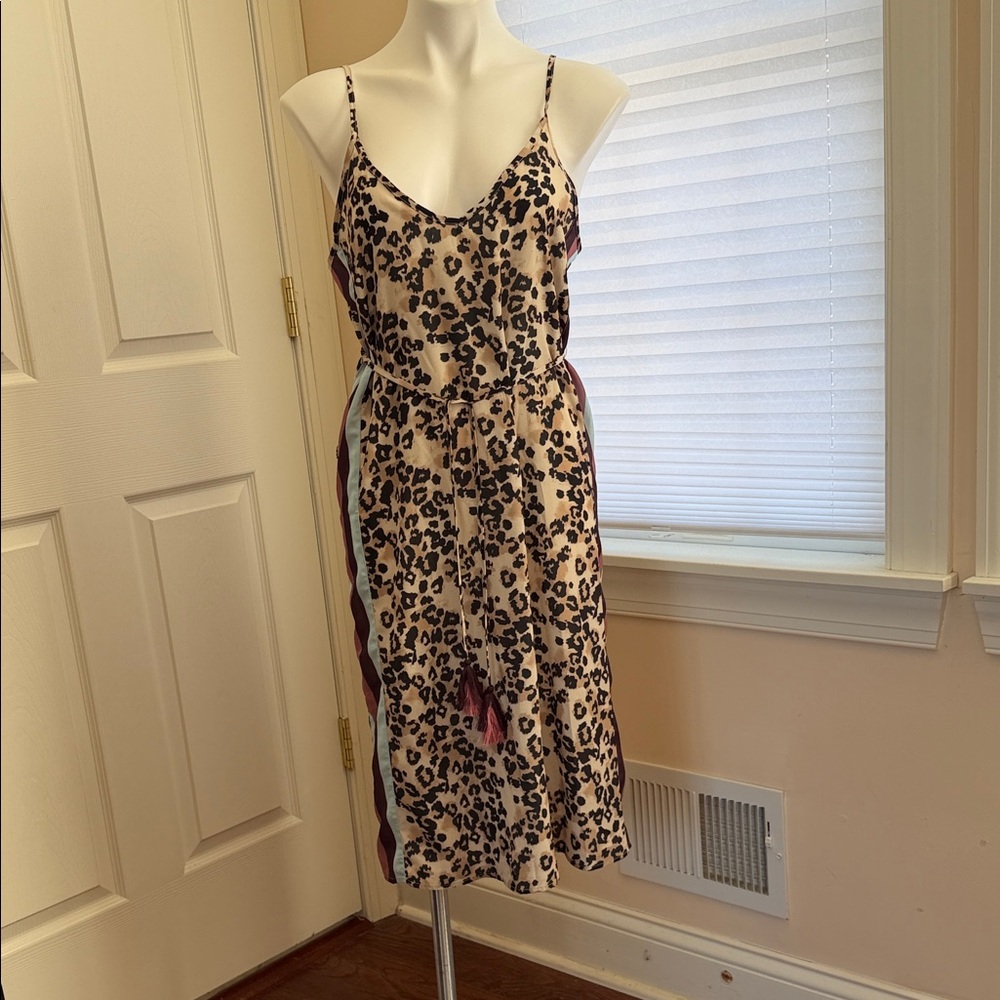 Miken Animal Print Slip Dress coverup